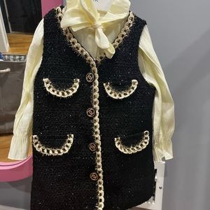 Toddler Designer-inspired tweed suit 2t NWOT